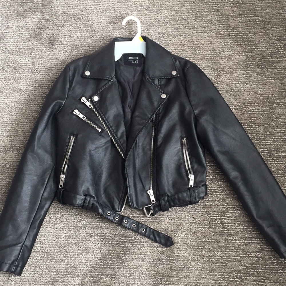 Faux leather jacket